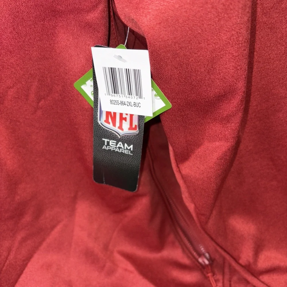 Tampa Bay Buccaneers Red Jacket 2XL NFL Team Apparel Dunbrooke Lined Full Zip